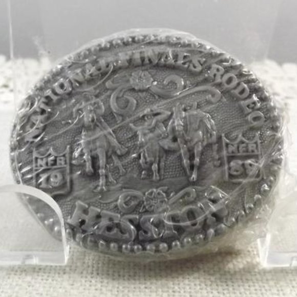Miniature NFR 1989 Hesston Belt Buckle - Picture 1 of 5